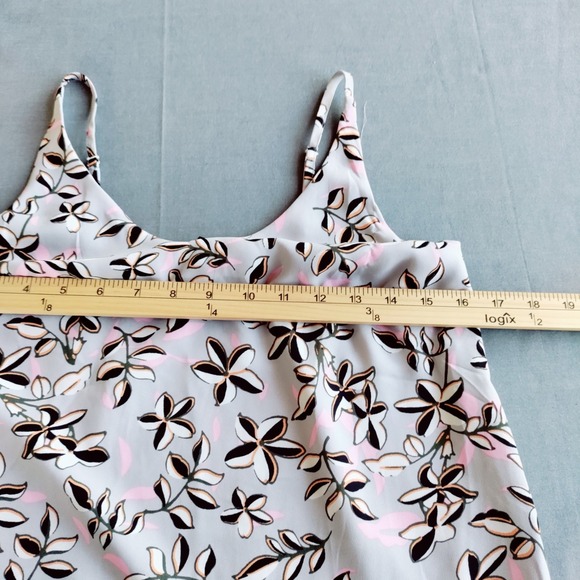 Banana Republic Women PXS Gray Floral Adjust Strap Sheer Lined Cami Boho Sexy - Picture 7 of 8
